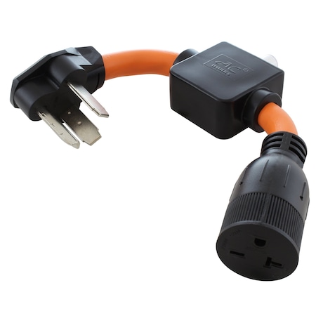 Ac Works Plug Adapter, STW, 6-15/20R, 10-30P, 1 ft., Orange S1030CB620