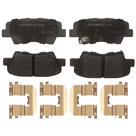 Acdelco PAD SET RR DISC BRK, Disc Brake Pad Set, 14D1445CHF1