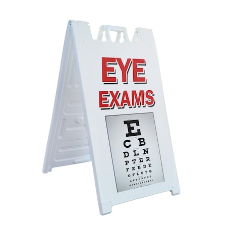 Signmission Eye Exams, A-Frame & 2 Sign Inserts, Heavy-Duty Plastic Frame SBHD-C-2436-Eye Exams