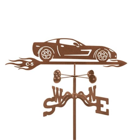 Classic Accessories Corvette C5 Car Weathervane with Four Sided Mount VE640418