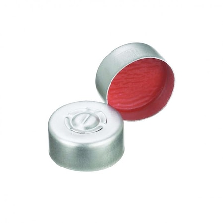 Wheaton Natural Aluminum Seal, Center T, PK 100 224222-01