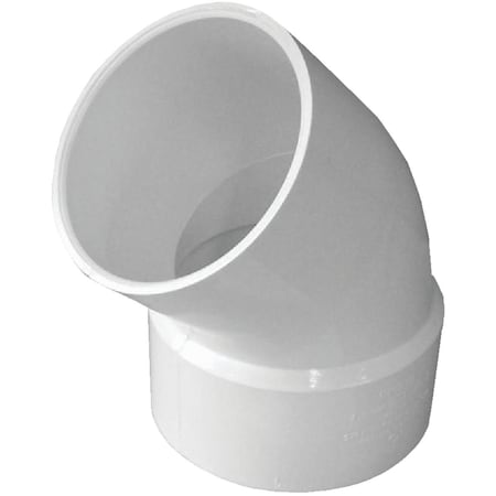 Ipex 3'' SDR 35 45 Deg. PVC Sewer and Drain Street Elbow, 1/8 Bend 414193BC