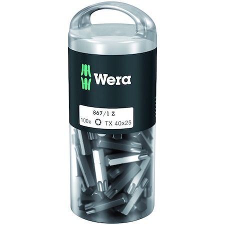 Wera 867/1 TORX DIY 100, TX 40 x 25 mm, 100 pieces 5072452001