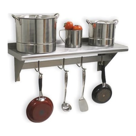 Advance Tabco Stainless Wall Shelf -Built In Pot Rack PS-12-120