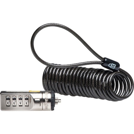 Kensington Portable Combination Laptop Lock with 6 ft. Cable, Gray 64670