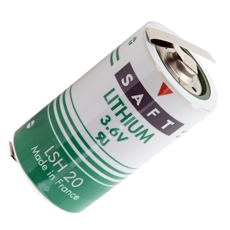 Saft 3.6 volt 13000 mAh Lithium Battery With Soder Tabs LSH20T