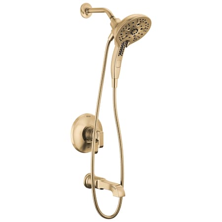 Delta Tetra 17 Series Tub Shower Trim In Lumicoat Champagne Bronze T17489-CZ-PR