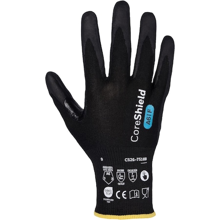 G-Tek Seamless Knit A6 Engineered Yarn Glove w/Foam Nitrile Coated Grip on Palm&Fingers, Touchscreen, ESD S 269794