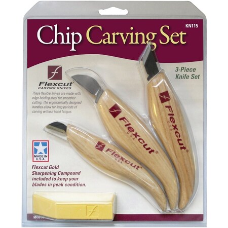 Flex Cut 3-Piece Chip Carving Knife Set KN115