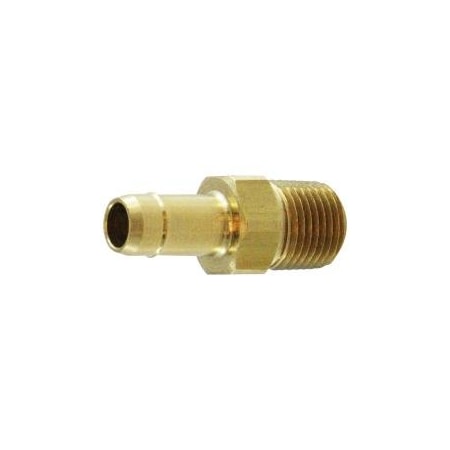 First Fitting & Fastener 1/4T 1/8 OD X 1/16 MPT 1-BARB BRASS MALE BARB ADAPTER 21021MID