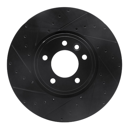Dynamic Friction Co DFC Brake Rotor - Drilled and Slotted - Black 633-11030L