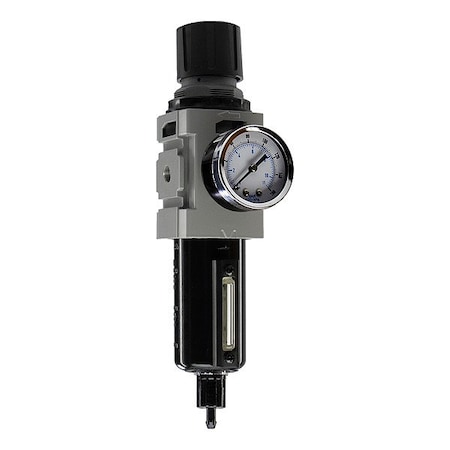Wilkerson Filter/Regulator, Aluminum, Manual Drain B18-04-FLG0B