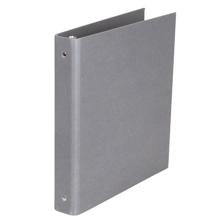 Bigso Ringo Fiberboard 3-Ring Binder Organizer 1-inch Ring, 11 x 11.8 x 1 in, Grey, 8PK 788154101