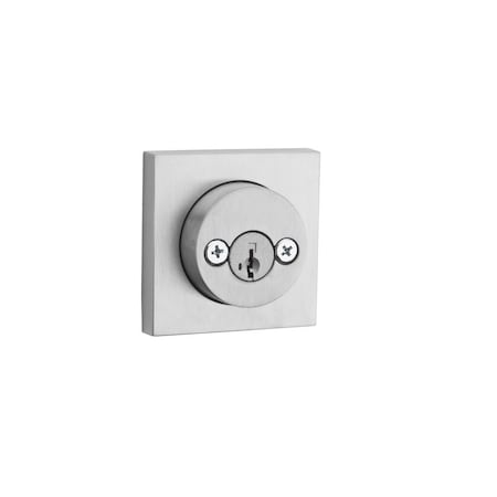 Kwikset Halifax Square Rose Double Cylinder Deadbolt SmartKey with 6AL Latch and STRKP Strike Pack 159SQT-26DS.STRKP