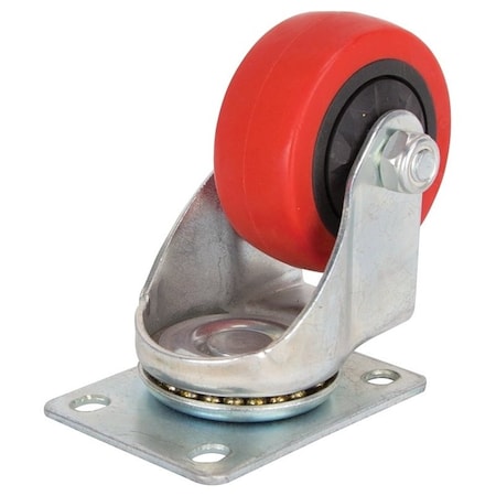 Prosource Swivel Caster, 3 in Dia Wheel, Polyurethane Wheel, 176 lb, Steel Housing Material JC-383-G