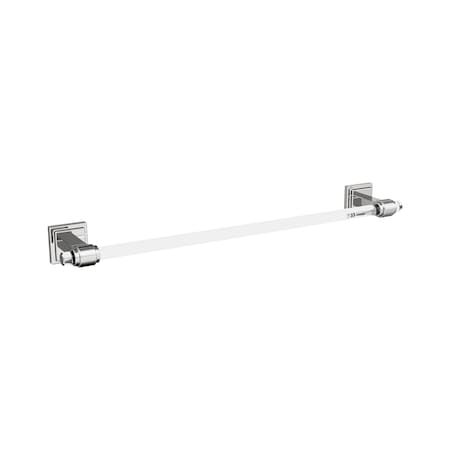 Amerock Glacio Clear/Chrome Contemporary 18 in 457 mm Towel Bar BH36063C26