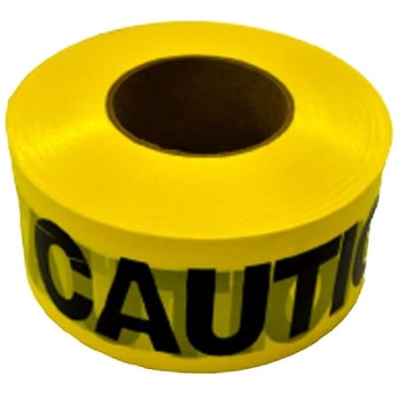 C.H. Hanson Barricade Safety Tape, 1000 ft L, 3 in W, Yellow, Polyethylene 19000