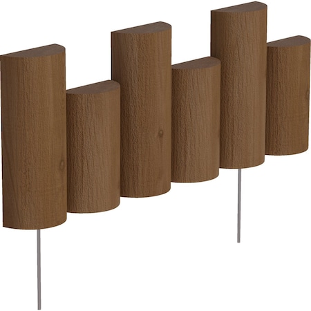 Greenes Fence 5'' to 7'' H. x 18'' L. Cedar Flexible Half-Log Lawn Edging RC32B