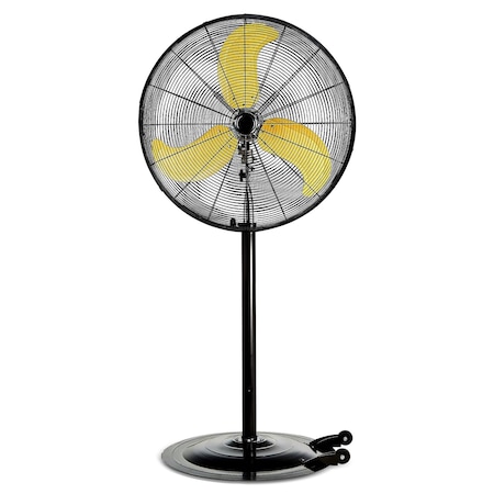Elexnux 30in 120V 3-Speed High Velocity Indoor or Outdoor Yellow Oscillating Misting Pedestal Fan IR-FAN7802