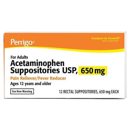 Medline Acetaminophen Suppositories, 650mg, 12PK OTC073030