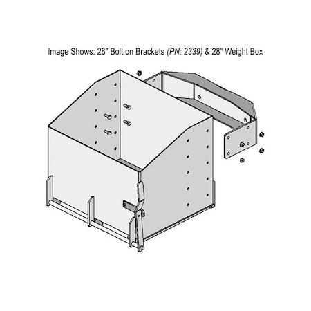 K&M Mfg 28-In. Bolt on Brackets (BOB) Kit for John Deere 30-60/5000-10/6000R/7000/7R/8000-10 Green 2339