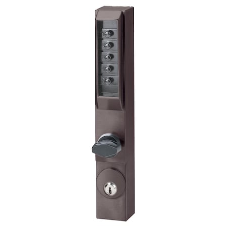 Dormakaba Narrow Stile Lock with Thumbturn, Black 3001-55-41