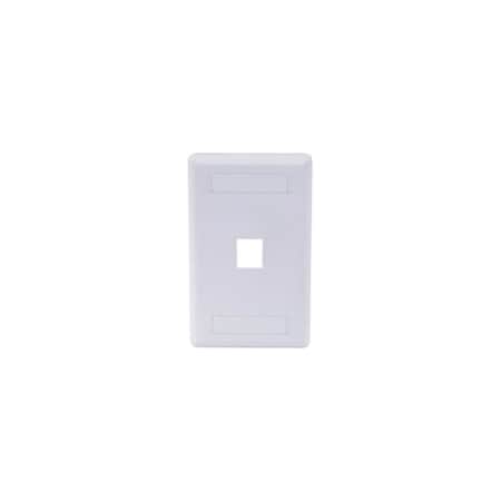 Hubbell Premise Wiring Hubbell IFP 1-Socket Faceplate - 1 x Socket(s) - 1-gang - White IFP11W