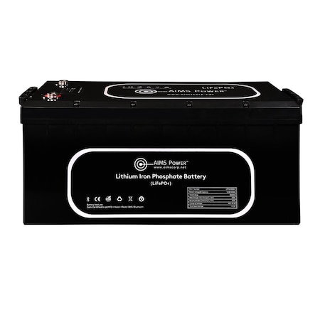 Aims Power Lithium Battery 300Ah 3.84 kW with Wake Up, Heater and BT Monitoring 12V LiFePO4 LFP12V300A