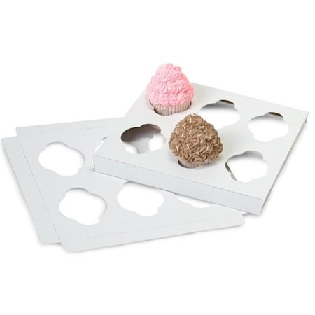 Nashville Wraps Cupcake Inserts, Holds 6 Cupcakes, 9-15/16x9-15/16x7/8, 100PK CCHR6