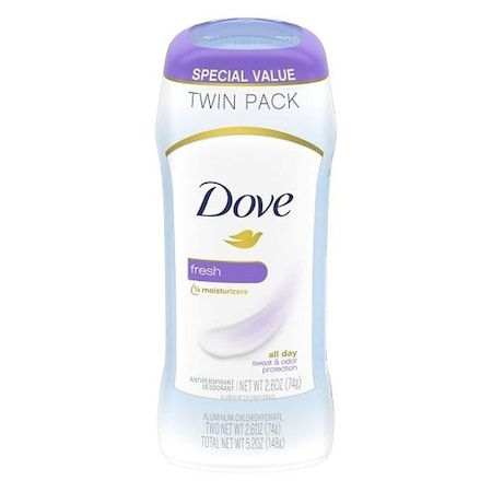 Dove Fresh Anti-Perspirant Invisible Solid Deodorant Stick - Twin Pack, 5.2 Ounce, 6PK 51170