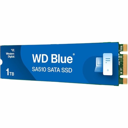 Western Digital WD Blue SA510 1TB Solid State Drive, M.2 2280 Internal, SATA SATA/600 WDS100T3B0B