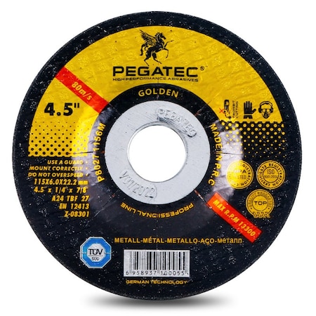 Inox-Prime 7in x 1/4in x 7/8 T27 WA24-S-BF Grinding Wheel, 25PK 10793