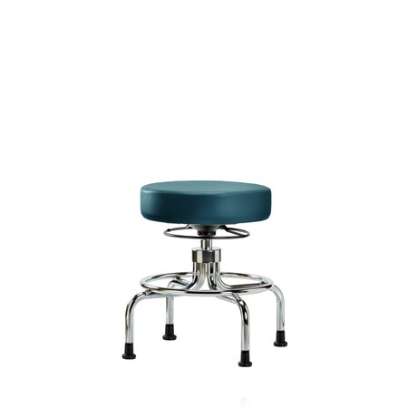 Blue Ridge Ergonomics Vinyl Screw-Lift Stool, Med Bench, Glides, Royal BR-VSLMD-CR-RG-8801