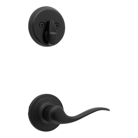 Kwikset Right Hand Single Cylinder Interior Tustin Lever Trim Matte Black Finish 971TNLRH-514