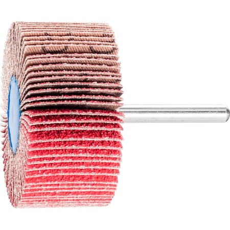 Pferd 2-1/2'' x 1'' Mounted Flap Wheel - 1/4'' Shank - Ceramic oxide - 60 Grit 45435