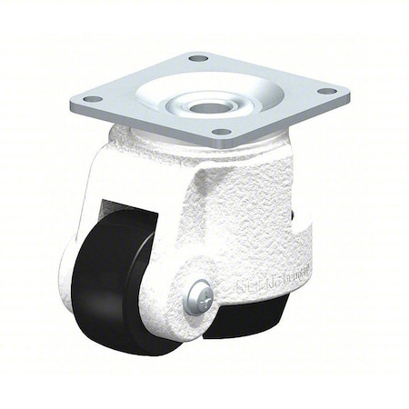 Zoro Select Leveling Caster, 550 lb. Load, Black Wheel HRP-POA 50G