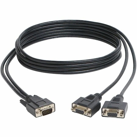 Tripp Lite VGA Cable, Hi Res, HD15 M, 2xHD15 F, 6ft P516-006-HR