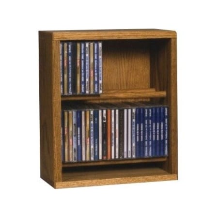 Wood Shed Cdracks Solid Oak Dowel Cabinet for CD s Capacity 56 CD s Honey Oak Finish 206-12