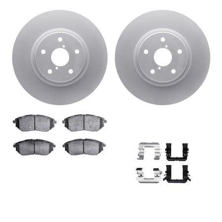 Dynamic Friction Co DFC GEOSPEC Coated Rotors with 5000 Brake Pads - Ceramic and Hardware 4512-13080