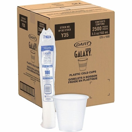 Zoro Select Disp Cold Cup, 3.5 oz, Translucent, PK2500 Y35