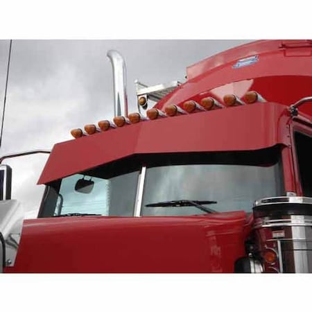 Replacement For Kenworth T800 Year 1989 11 To 7In Al. Reverse Bowtie Visor Side Mount