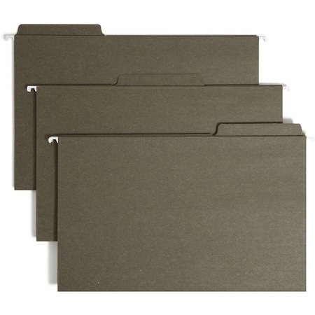 Smead FASTAB HANGING FOLDERS, LEGAL SIZE, 1/3-CUT TAB, STANDARD GREEN, 20PK 64137