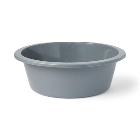 Medline Round Plastic Washbasin, Graphite, 4.25in x 10.75in, 5 qt. DYND80317H