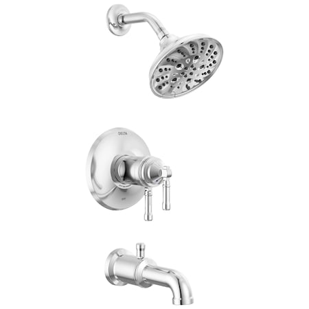 Delta Broderick 17T Series Tub Shower Trim In Lumicoat Chrome T17T484-PR