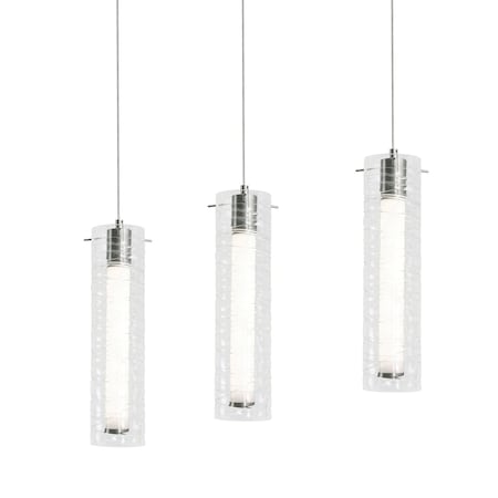 Afx Bari, 3 Light LED Linear Pendant, Satin Nickel BRIP04LAJUDSNLNR3