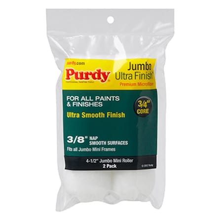 Purdy 140624052 4.5 x 0.38 in. Ultra Finish Jumbo Mini Roller Cover, 2PK 178420
