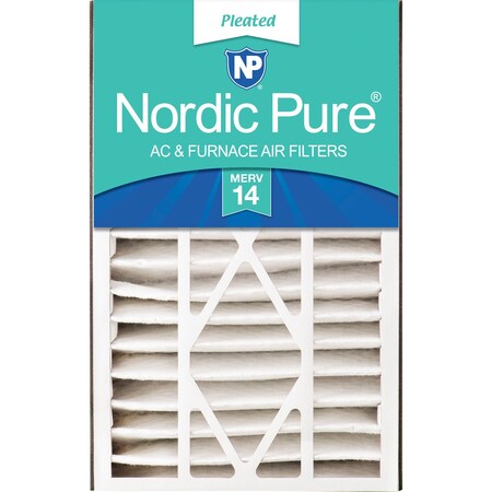Nordic Pure 16x25x5 Pleated Air Filter, High Capacity, Electrostatically Charged Synthetic Media, MERV 14 16x25x5ABM14-1