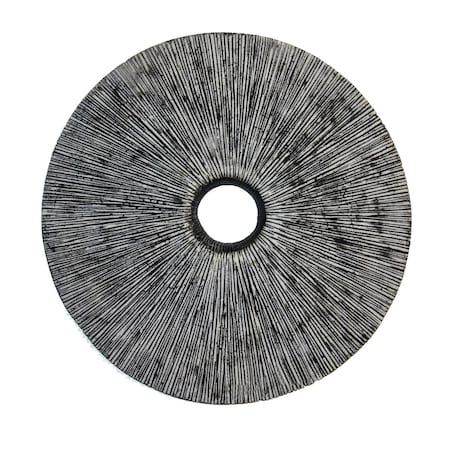 Homeroots 30" X 30" Contemporary Grey Round Rib Wall Art 274913