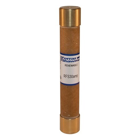 Mersen Fuse, 127 mm L, 600 V AC, 30 A, 20.6 mm dia. RFS30
