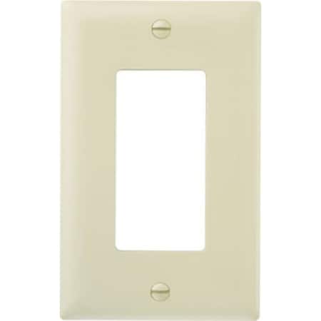Legrand TP Series Wallplate, 4.6875 in L, 2.9375 in W, 1-Gang, Plastic, Ivory, Matte, 10PK TP26ICP10